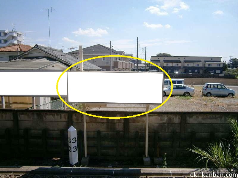 矢川駅下り線側№1駅看板・駅広告、写真1