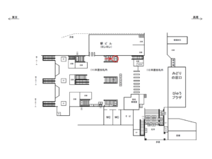 JR／三鷹駅／本屋改札内／№11駅看板・駅広告、位置図