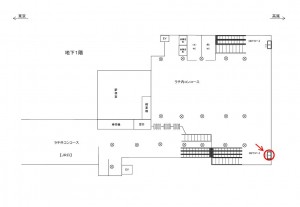 りんかい線／大井町駅／地下1Fコンコース／№5駅看板・駅広告、位置図