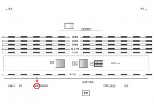 JR／西川口駅／南行線側／№75駅看板・駅広告、位置図