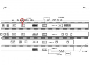 JR／我孫子駅／下り線側／№54駅看板・駅広告、位置図