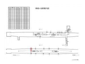 埼玉高速鉄道　南鳩ヶ谷駅／／№6駅看板・駅広告、位置図