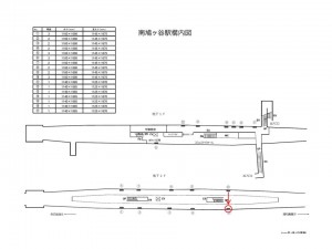 埼玉高速鉄道　南鳩ヶ谷駅／／№5駅看板・駅広告、位置図