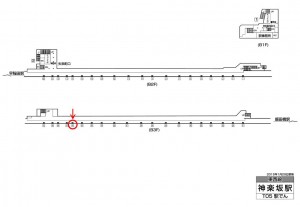 東京メトロ／神楽坂駅／東西線／№36駅看板・駅広告、位置図