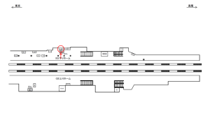 JR／西八王子駅／下りホーム／№11駅看板・駅広告、位置図