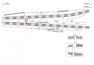 西武　西所沢駅／ベンチ／№305駅看板・駅広告、位置図