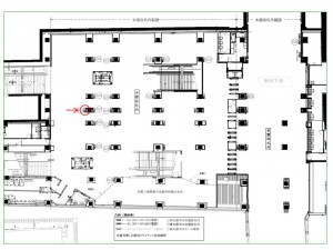 JR／新小岩駅／本屋改札内／№3駅看板・駅広告、位置図