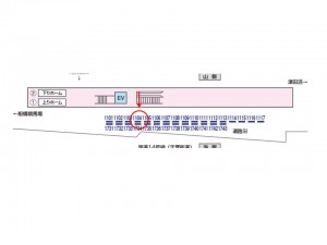 京成　谷津駅／／№1104駅看板・駅広告、位置図