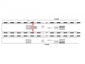 JR／千葉みなと駅／ホームベンチ№Ｂ01＆02№02駅看板・駅広告、位置図