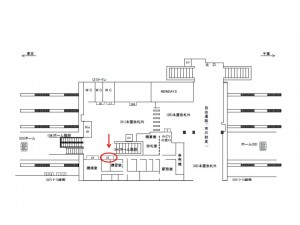 JR／東船橋駅／本屋改札内／№23駅看板・駅広告、位置図