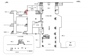 JR／茅ヶ崎駅／橋上本屋／№33駅看板・駅広告、位置図