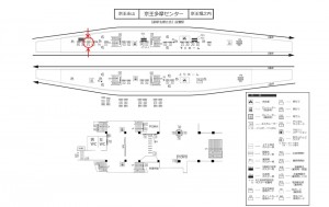 京王／京王多摩センター駅／駅でんボード／№72駅看板・駅広告、位置図