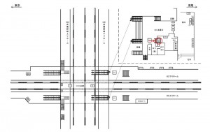 JR／西国分寺駅／本屋口／№144駅看板・駅広告、位置図