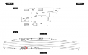 小田急　豪徳寺駅／／№1206駅看板・駅広告、位置図