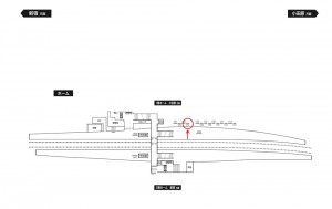 小田急　柿生駅／／№1704駅看板・駅広告、位置図