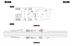 小田急　祖師ヶ谷大蔵駅／／№1116駅看板・駅広告、位置図