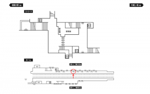 小田急　東林間駅／／№1704駅看板・駅広告、位置図