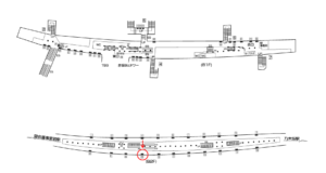 東京メトロ／赤坂駅／千代田線／№19駅看板・駅広告、位置図