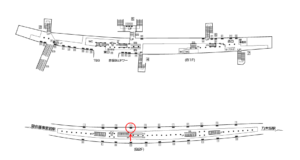 東京メトロ／赤坂駅／千代田線／№4駅看板・駅広告、位置図