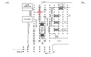 JR／池袋駅／南地下通路／№37駅看板・駅広告、位置図