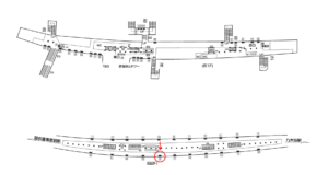 東京メトロ／赤坂駅／千代田線／№18駅看板・駅広告、位置図