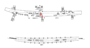 東京メトロ／赤坂駅／千代田線／№46駅看板・駅広告、位置図