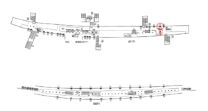 東京メトロ／赤坂駅／千代田線／№35駅看板・駅広告、位置図