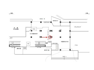 JR／西千葉駅／デジタルサイネージ改札外／№02駅デジタルサイネージ・駅広告、位置図