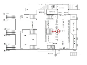 JR／津田沼駅／津田沼駅Ｊ・ＡＤビジョン駅デジタルサイネージ・駅広告、位置図