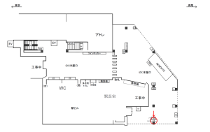 JR／信濃町駅／本屋口／№12駅看板・駅広告、位置図