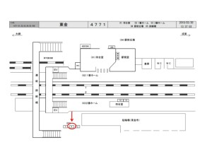 JR　東金駅／第２ホーム／№4駅看板・駅広告、位置図