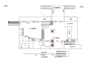 JR／川口駅／本屋橋上／№54駅看板・駅広告、位置図