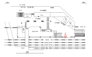 JR／巣鴨駅／本屋口／№106駅看板・駅広告、位置図