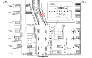 JR／品川駅／自由通路／№37駅看板・駅広告、位置図