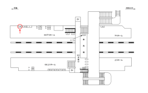 JR／秋川駅／下りホーム／№16駅看板・駅広告、位置図