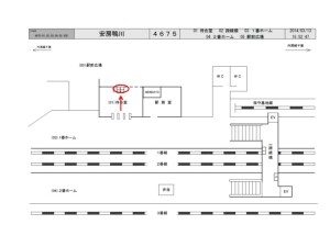 JR／安房鴨川駅／待合室／№5駅看板・駅広告、位置図