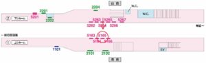 京成　お花茶屋駅／／№5165駅看板・駅広告、位置図