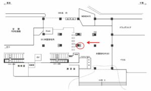 JR／西千葉駅／本屋改札外／№46駅看板・駅広告、位置図