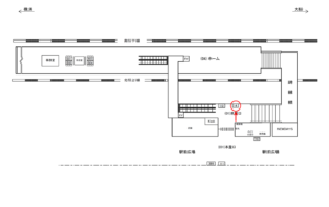 JR／根岸駅／本屋口／№14駅看板・駅広告、位置図