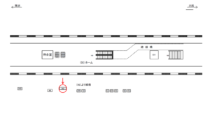 JR／磯子駅／上り線側／№342駅看板・駅広告、位置図