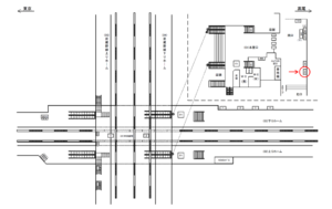 JR／西国分寺駅／本屋口／№142駅看板・駅広告、位置図