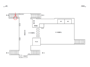 JR／土呂駅／本屋橋上／№5駅看板・駅広告、位置図