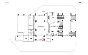 JR／高円寺駅／本屋改札外／№24駅看板・駅広告、位置図