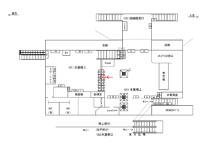 JR／川口駅／本屋橋上／№96駅看板・駅広告、位置図