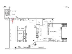 JR／藤沢駅／橋上本屋口／№117駅看板・駅広告、位置図