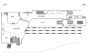 JR／原宿駅／橋上本屋口／№3駅看板・駅広告、位置図