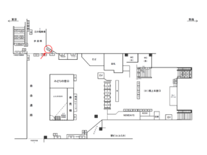 JR／藤沢駅／橋上本屋口／№83駅看板・駅広告、位置図