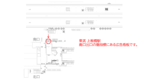 東武　上板橋駅／／№048駅看板・駅広告、位置図