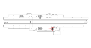 京急／新大津駅／／№42001駅看板・駅広告、位置図