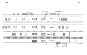 JR／我孫子駅／南口駅前／№56駅看板・駅広告、位置図